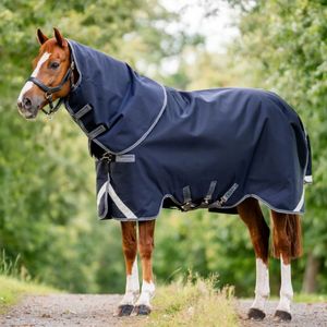 Rambo® Supreme 1680D Turnout (50g Light) - Navy/Thunderstorm Grey/ Silver