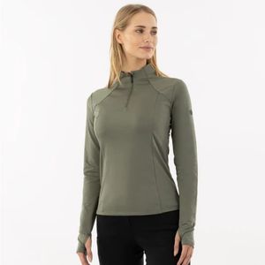 BR Equestrian Women's Franka Half Zip Pullover - Beetle Green