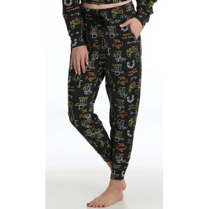 Cruel Girl Women's Western Bronc Print Jogger - Black