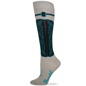 Wrangler Women's Cowgirl Boot Knee High Socks - Khaki