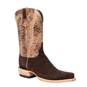 Resistol Women's Rough Out Cutter Toe Western Boot - Chocolate