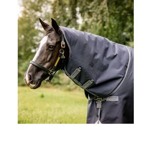 Rambo® Optimo Turnout Outer Only No Hood (0g Light) - Navy/Thunderstorm Grey/ Silver