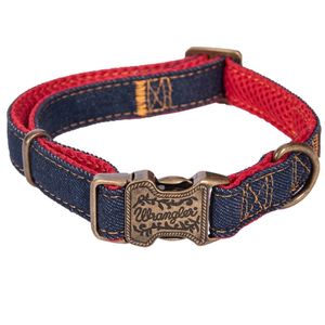 Wrangler Denim Collar Dark Blue Red Mesh