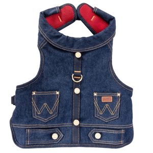 Wrangler Dog Denim Vest Harness - Dark Wash