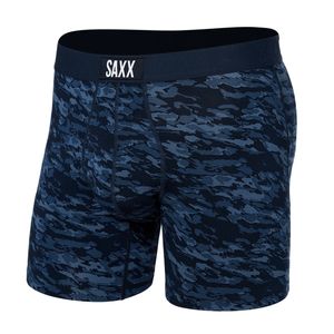 Saxx Ultra Super Soft Comfort Blend Boxer Brief 5" - Basin Camo- Navy