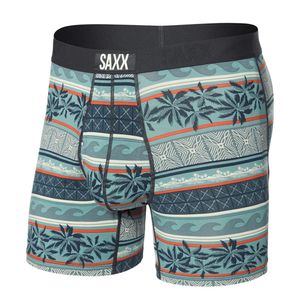 Saxx Ultra Super Soft Comfort Blend Boxer Brief 5" - Beach Shack Stripe-Teal