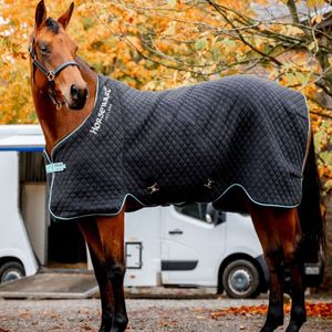 Horseware Ireland Autumn Cooler (50g Light) - Black/ Aqua & Silver