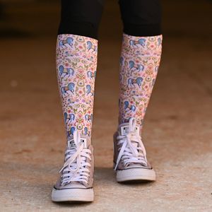 Dreamers & Schemers Original Pair & A Spare Boot Socks - Horse Floral