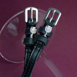 ManeJane Spur Straps - Silver Wine Glass with Clear Stone