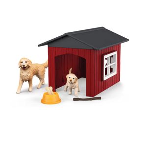 Schleich Dog Kennel with Golden Retrievers