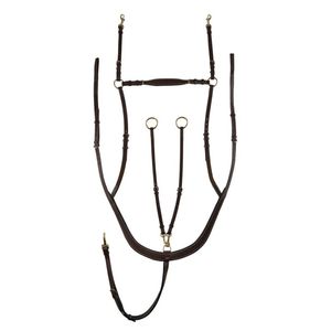 Horze Belgravia 5-point Breast Martingale with Running Attachment - Dark Brown