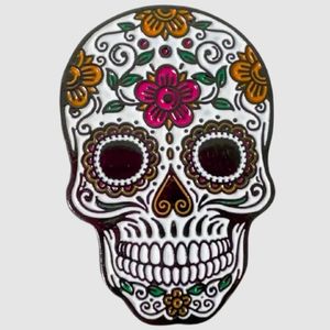 Head'N Home Flowered Skull | Magnetic Hat Pin