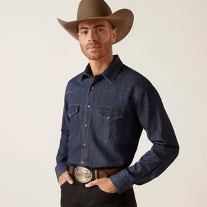 Ariat Men's Classic Denim Shirt - Dark Wash