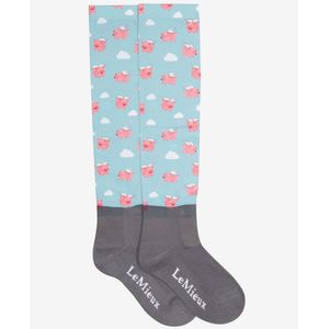 LeMieux Unisex Footsie Boot Socks - Flying Pig