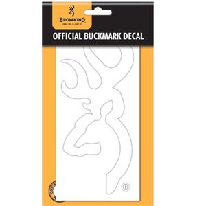 Browning 6" Buckmark Decal - White