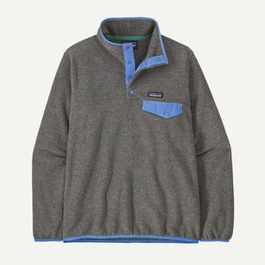 Patagonia Women's Lightweight Synchilla® Snap-T® Fleece Pullover - Nickel w/Abundant Blue