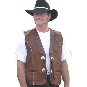 Kobler Men's Leather Vest - Brown