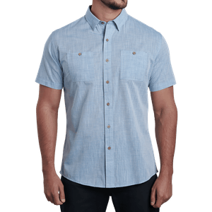 Kuhl Men's Karib Stripe Short Sleeve - Horizon Blue