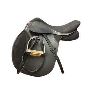 Used Thorowgood T4 Cob All Purpose Saddle 17.5"/Adj - Black