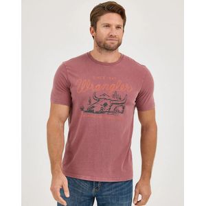 Wrangler Men's Steerhead Mineral Wash Graphic T-Shirt - Wild Ginger