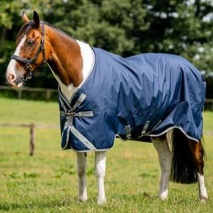 Amigo® Bravo 12 XL Turnout (250g Medium) - Navy/Titanium Grey/Silver