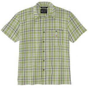 Carhartt Men's Force Sun Defender™ Relaxed Fit Lightweight Short-Sleeve Plaid Shirt - Algae Green