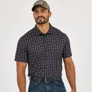 Wrangler Men's Performance Polo - Steer Black