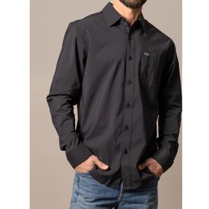 Kimes Men's Linville Long Sleeve Dress Shirt - Black