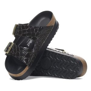 Birkenstock Arizona Flex Platform Leather - Black (1029045)