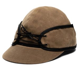 Crown Cap Railroad Waxed Cotton Canvas Cap - Khaki