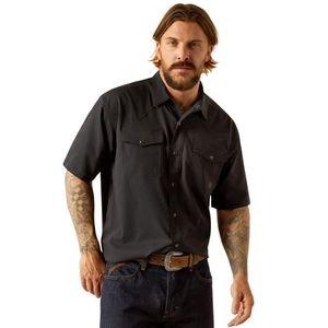 Ariat Men's Western VentTEK Classic Fit Short Sleeve Shirt - Black