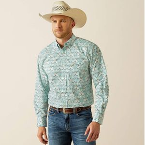Ariat Men's Jerome Long Sleeve Classic Fit Shirt - Teal