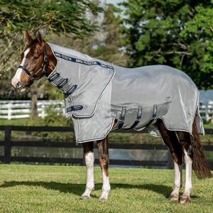 Rambo Protector Field Safe Plus Fly Sheet - Silver/Navy/Beige