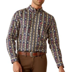 Ariat Men's Chaz Fitted Long Sleeve Shirt - Navy