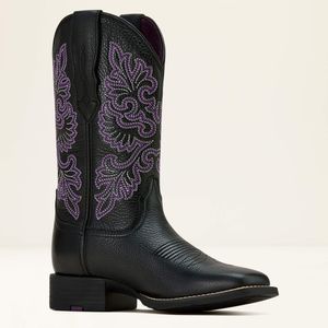 Ariat Women's Round Up Wide Square Toe - Black
