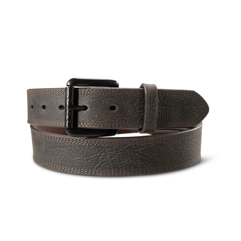 ariat-triple-stitch-belt-dark-brown