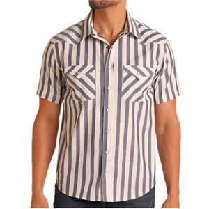Panhandle Slim Men's Pearl Snap Western Shirt - Cream