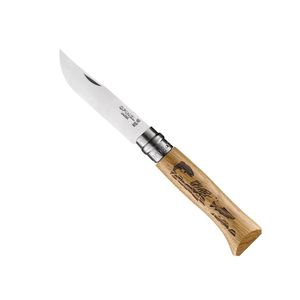 Opinel No.08 Stainless Steel Folding Knife - Fish