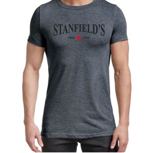 Stanfield's Men's Signature Crew Neck T-Shirt - Black Haze
