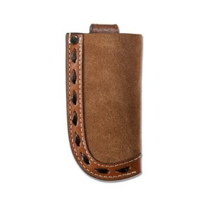 M & F Western Roughout Buck Lace Knife Sheath - Brown