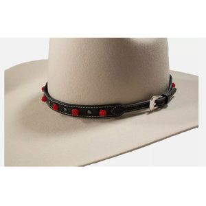M & F Western Red Rose Hat Band