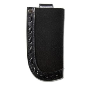 M & F Western Roughout Buck Lace Knife Sheath - Black