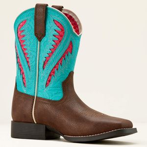 Ariat Kids' Quickdraw VentTEK - Rich Clay/Turquoise Floral Emboss