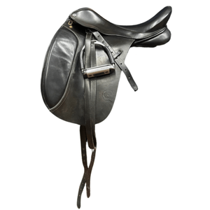 Used Barnsby Dressage Saddle 18"/Med - Black