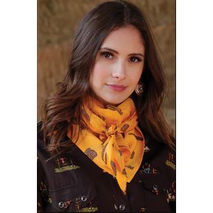 Cruel Girl Women's Western Print Rag - Yellow