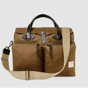 Filson 24 Hour Tin Cloth Briefcase - Dark Tan