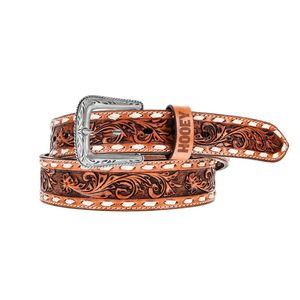 Hooey Tuff Floral Tooled Belt - Bro