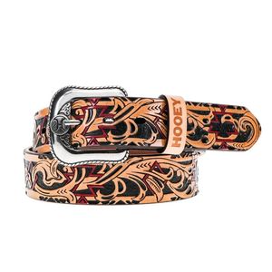 Hooey Sundown Aztec Belt - Tan / Black / Red