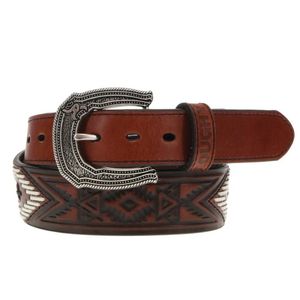 Hooey Chocktaw Aztec Belt - Brown / Black