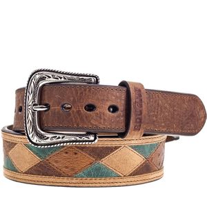 Hooey Ouray Patchwork Belt - Tan / Turquoise